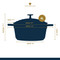 MasterClass 4L Large Cast Aluminium Casserole Dish with Lid, Black, 24cm