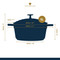 MasterClass 5L Large Cast Aluminium Casserole Dish with Lid, Black, 28cm