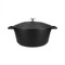 MasterClass 5L Large Cast Aluminium Casserole Dish with Lid, Black, 28cm