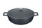MasterClass 4L Shallow Cast Aluminium Casserole Dish with Lid, Black, 28cm
