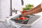 KitchenAid Over-the-sink Collapsible Colander, Charcoal Grey