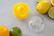 KitchenCraft Compact Citrus Juicers with Storage Cups and Mesh Pip Filter, Display of 24