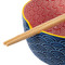 KitchenCraft World of Flavours Set of 2 Noodle Bowls and Chopsticks, Stoneware