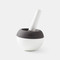 Chef’n Mortar and Pestle Spiceball Set with Lid, Splashproof White Ceramic Spice Grinder Bowl & Grey Silicone Lid