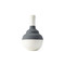 Chef’n Mortar and Pestle Spiceball Set with Lid, Splashproof White Ceramic Spice Grinder Bowl & Grey Silicone Lid