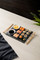 KitchenCraft World of Flavours 7pc Slate Sushi Serving Set for Two, Including Plate, Bowls and Chopsticks