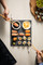 KitchenCraft World of Flavours 7pc Slate Sushi Serving Set for Two, Including Plate, Bowls and Chopsticks