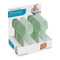 KitchenCraft Silicone Mini Spoon Spatulas, Green Flexible Small Utensils, Display of 24
