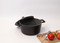 MasterClass 4L Large Cast Aluminium Casserole Dish with Lid, Black, 24cm