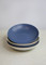 KitchenCraft Set of 4 Pasta Bowls in Gift Box, Lead-Free Glazed Stoneware - Embossed Blue / Cream