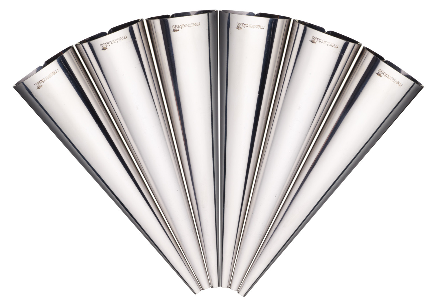MasterClass Set of Six Stainless Steel Cream Horn Moulds
