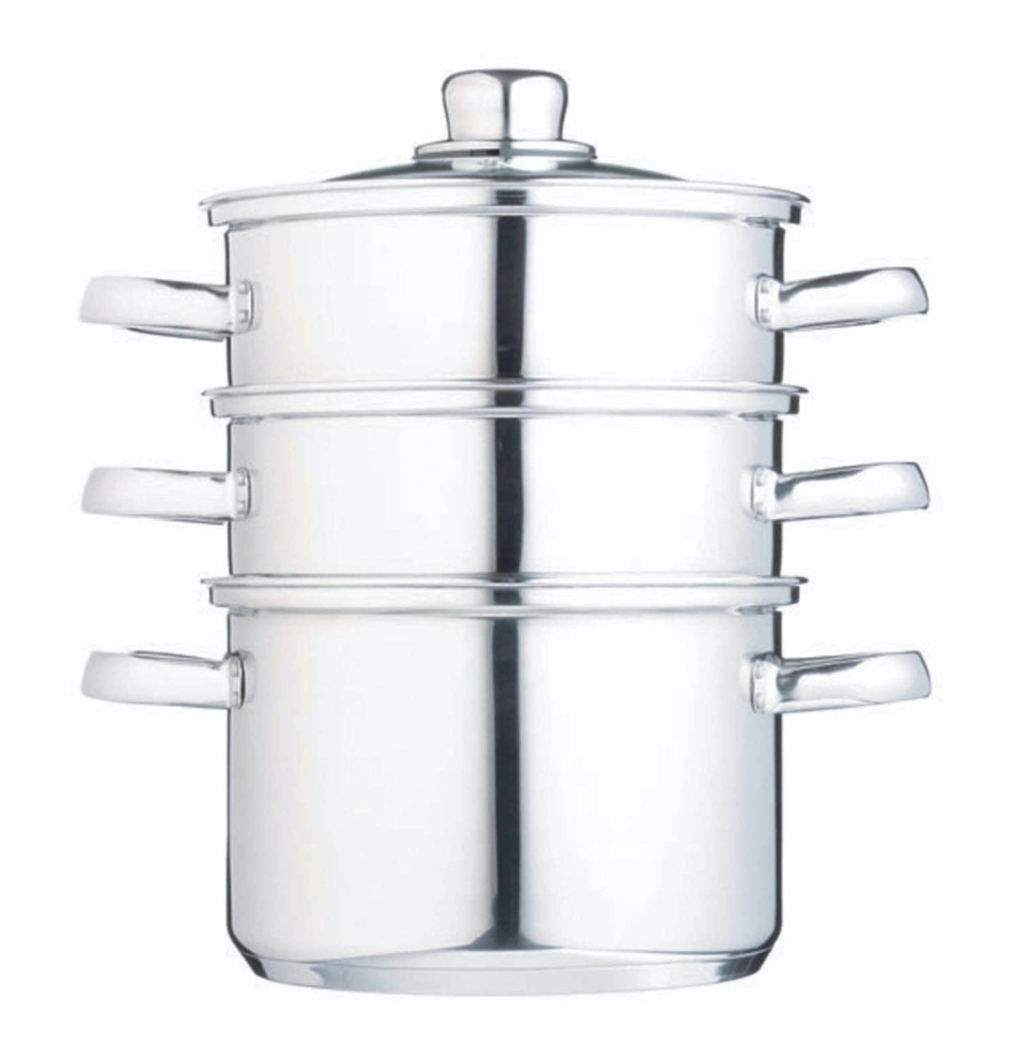 KitchenCraft Stainless Steel Three Tier Steamer, 18cm KitchenCraft Stainless Steel Three Tier Steamer, 18cm