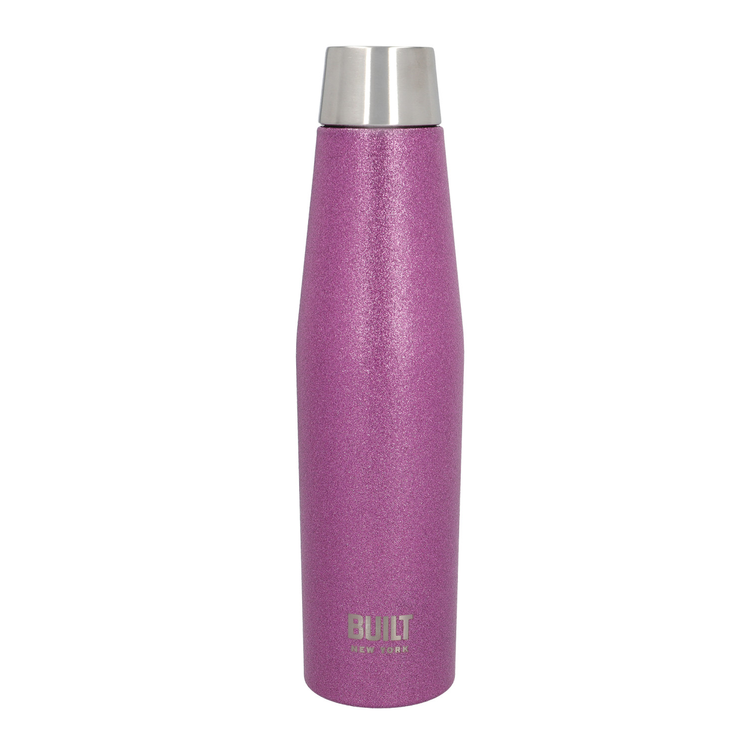BUILT Apex 540ml Insulated Water Bottle, BPA-Free 18/8 Stainless Steel - Purple Glitter BUILT Apex 540ml Insulated Water Bottle, BPA-Free 18/8 Stainless Steel - Purple Glitter