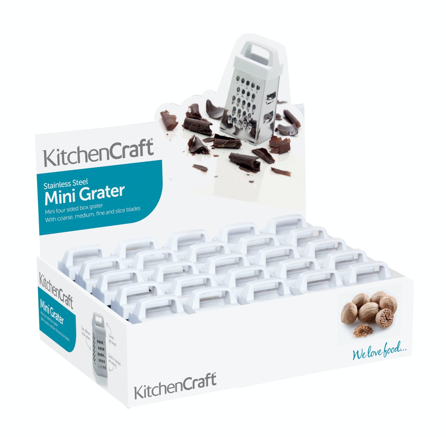 KitchenCraft Display of 25 Mini Box Graters KitchenCraft Display of 25 Mini Box Graters