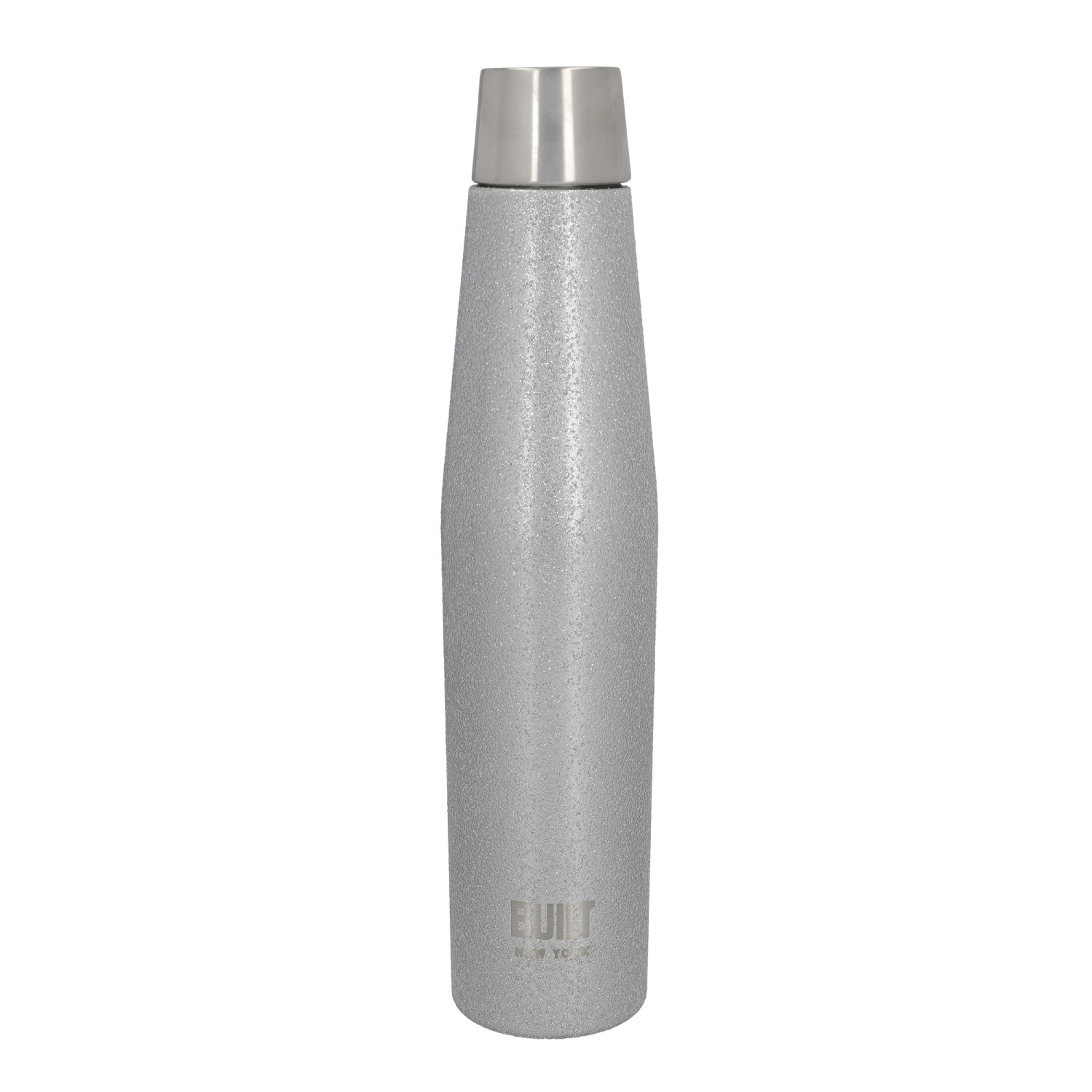 BUILT Apex 540ml Insulated Water Bottle, BPA-Free 18/8 Stainless Steel - Silver Glitter BUILT Apex 540ml Insulated Water Bottle, BPA-Free 18/8 Stainless Steel - Silver Glitter