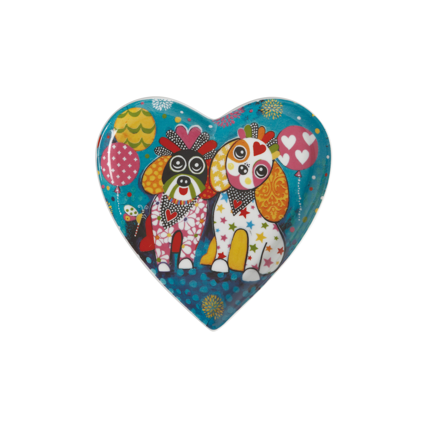 Maxwell & Williams Love Hearts 15.5cm Happy Moo Day Heart Plate