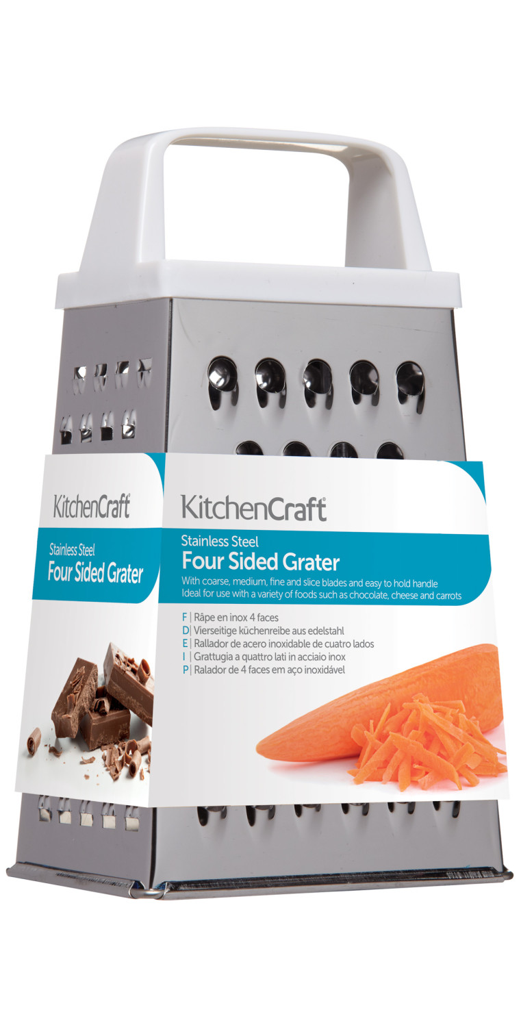 KitchenCraft Stainless Steel 14cm Four Sided Box Grater KitchenCraft Stainless Steel 14cm Four Sided Box Grater