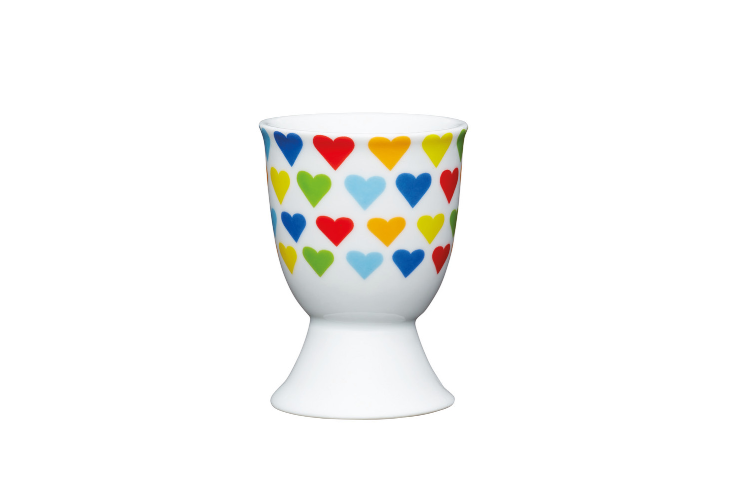 KitchenCraft Brights Hearts Porcelain Egg Cup KitchenCraft Brights Hearts Porcelain Egg Cup