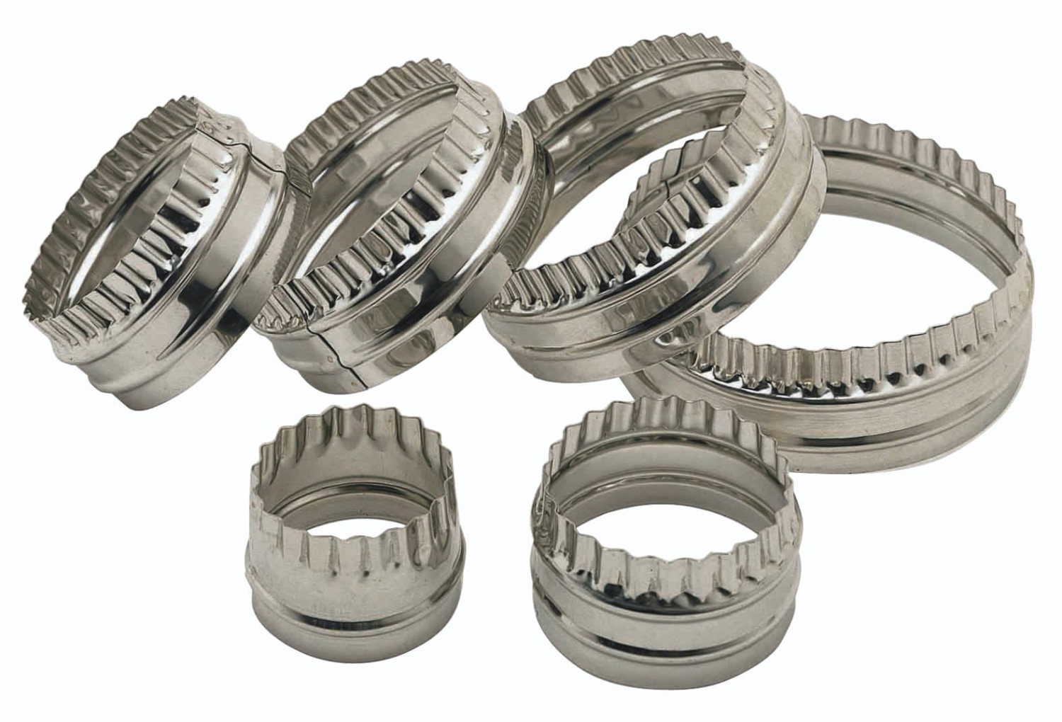 KitchenCraft Set of Six Double Edged Biscuit / Pastry Cutters KitchenCraft Set of Six Double Edged Biscuit / Pastry Cutters