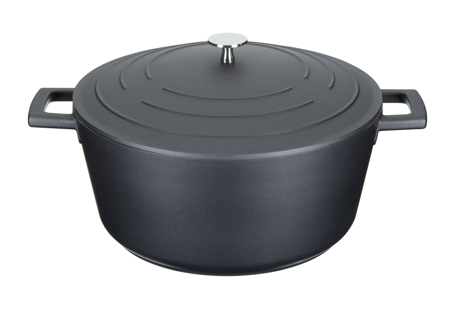 MasterClass 5L Large Cast Aluminium Casserole Dish with Lid, Black, 28cm MasterClass 5L Large Cast Aluminium Casserole Dish with Lid, Black, 28cm