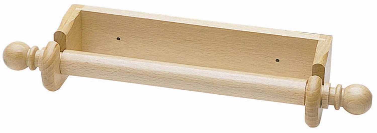 KitchenCraft Beech Wood Wall Paper Towel Holder KitchenCraft Beech Wood Wall Paper Towel Holder