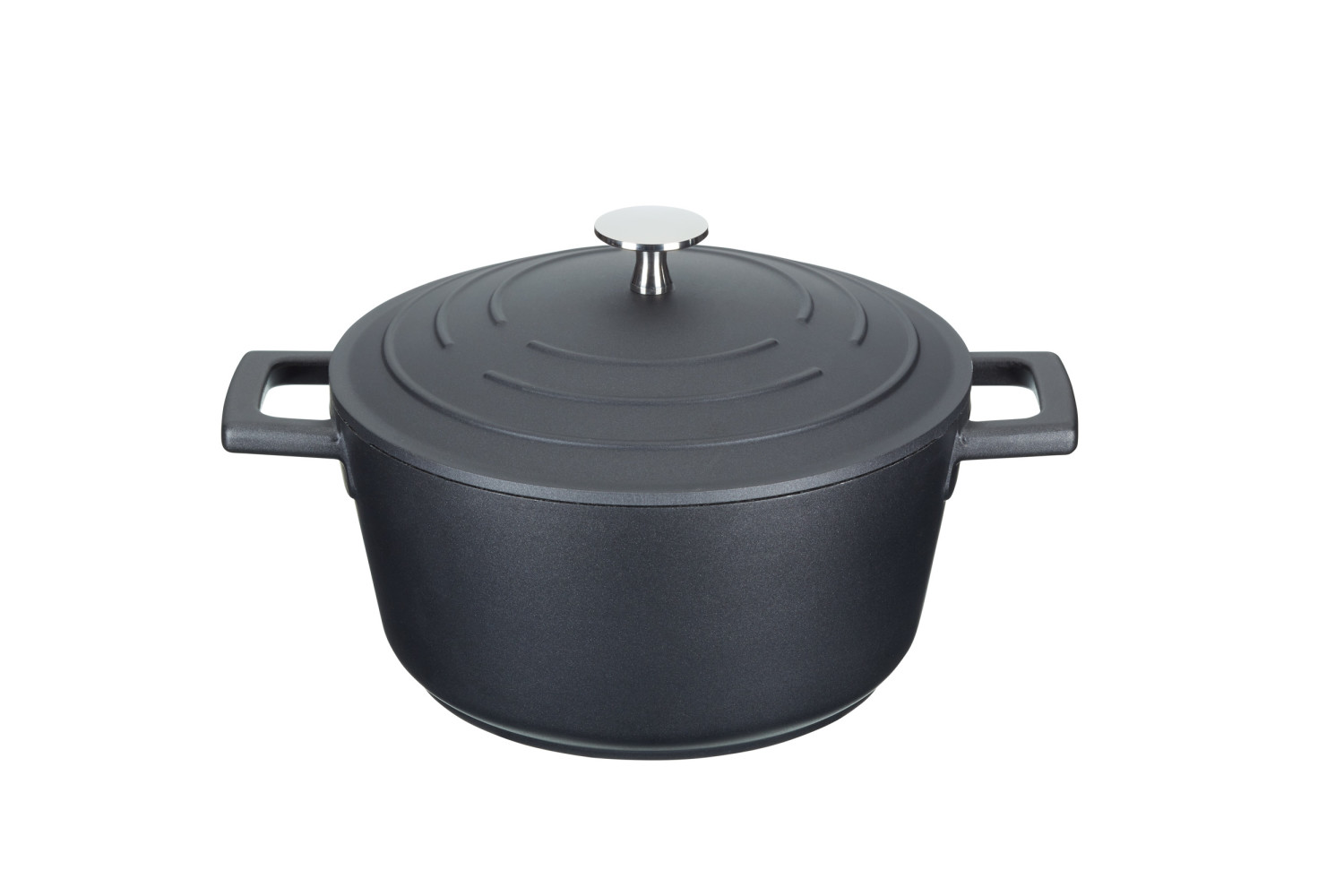 MasterClass 2.5L Cast Aluminium Casserole Dish with Lid, Black, 20cm MasterClass 2.5L Cast Aluminium Casserole Dish with Lid, Black, 20cm