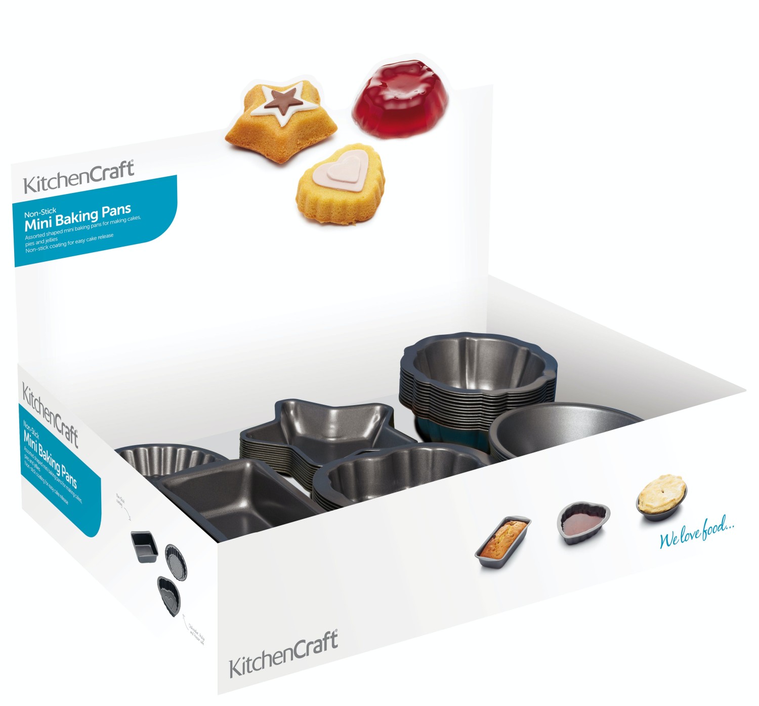 KitchenCraft Counter Top Display of 72 Mini Cake Pans