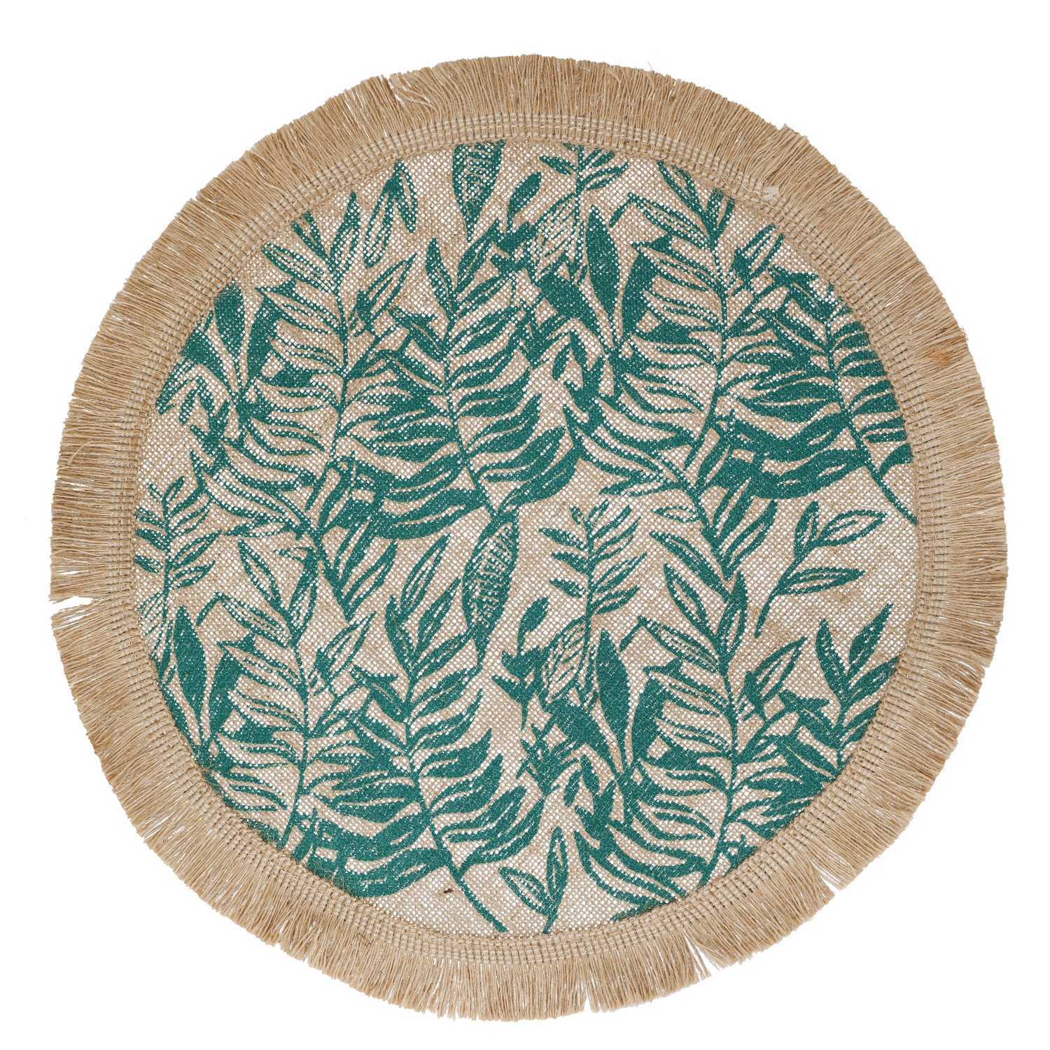 Creative Tops Hessian Placemats, Set of 4, Green Leaf Creative Tops Hessian Placemats, Set of 4, Green Leaf