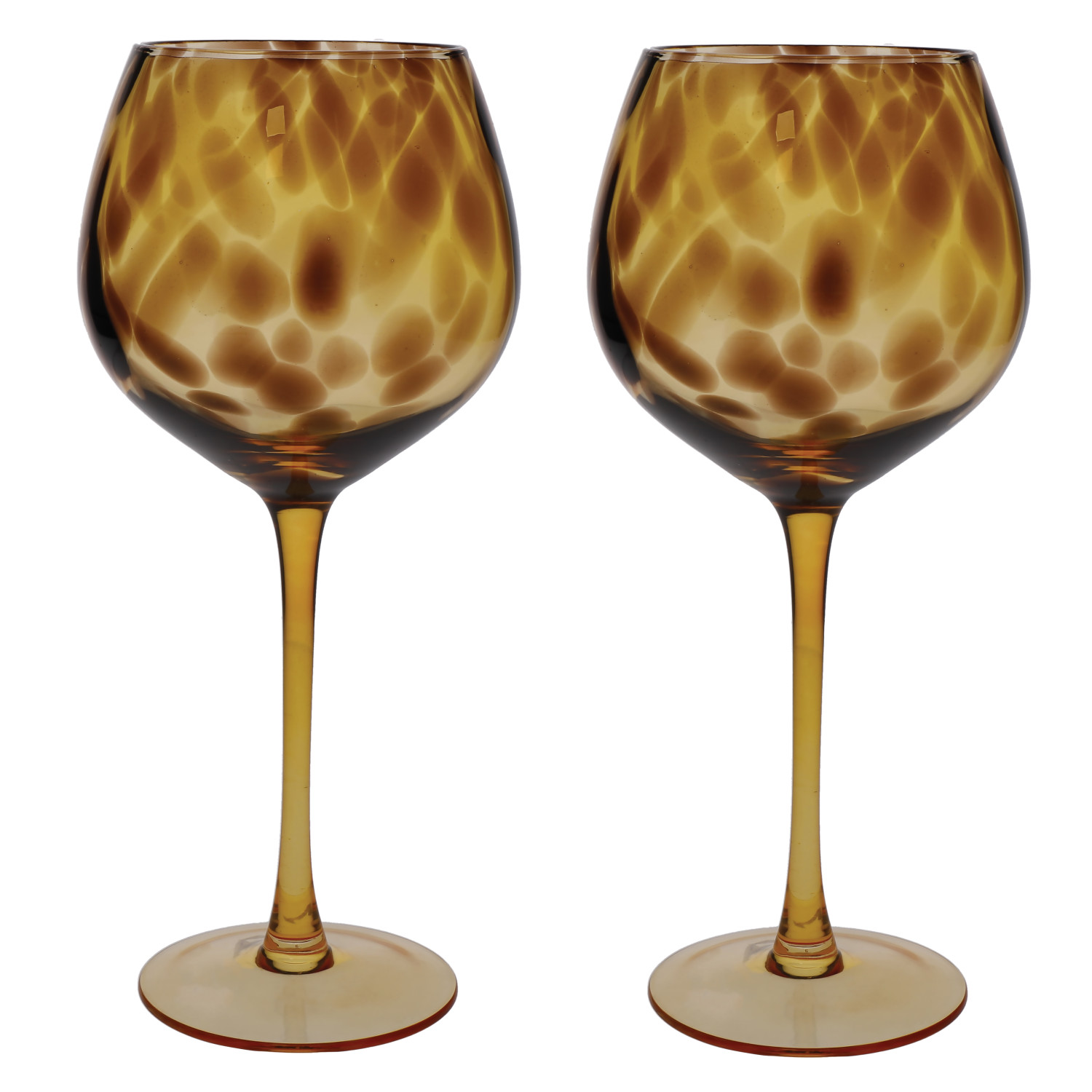 BarCraft Set of 2 Gin Glasses with Tortoise Shell Finish BarCraft Set of 2 Gin Glasses with Tortoise Shell Finish