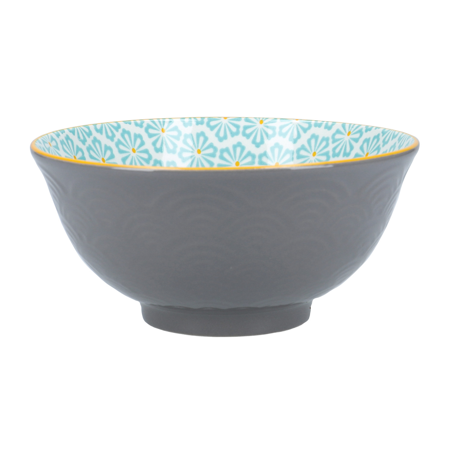 KitchenCraft Grey Arched Pattern Ceramic Bowl, 16cm KitchenCraft Grey Arched Pattern Ceramic Bowl, 16cm
