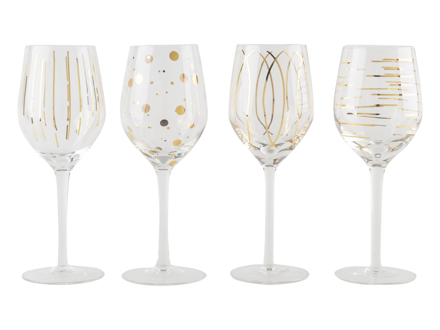 Mikasa Cheers Metallic Gold Set Of 4 14Oz Wine Glasses Mikasa Cheers Metallic Gold Set Of 4 14Oz Wine Glasses