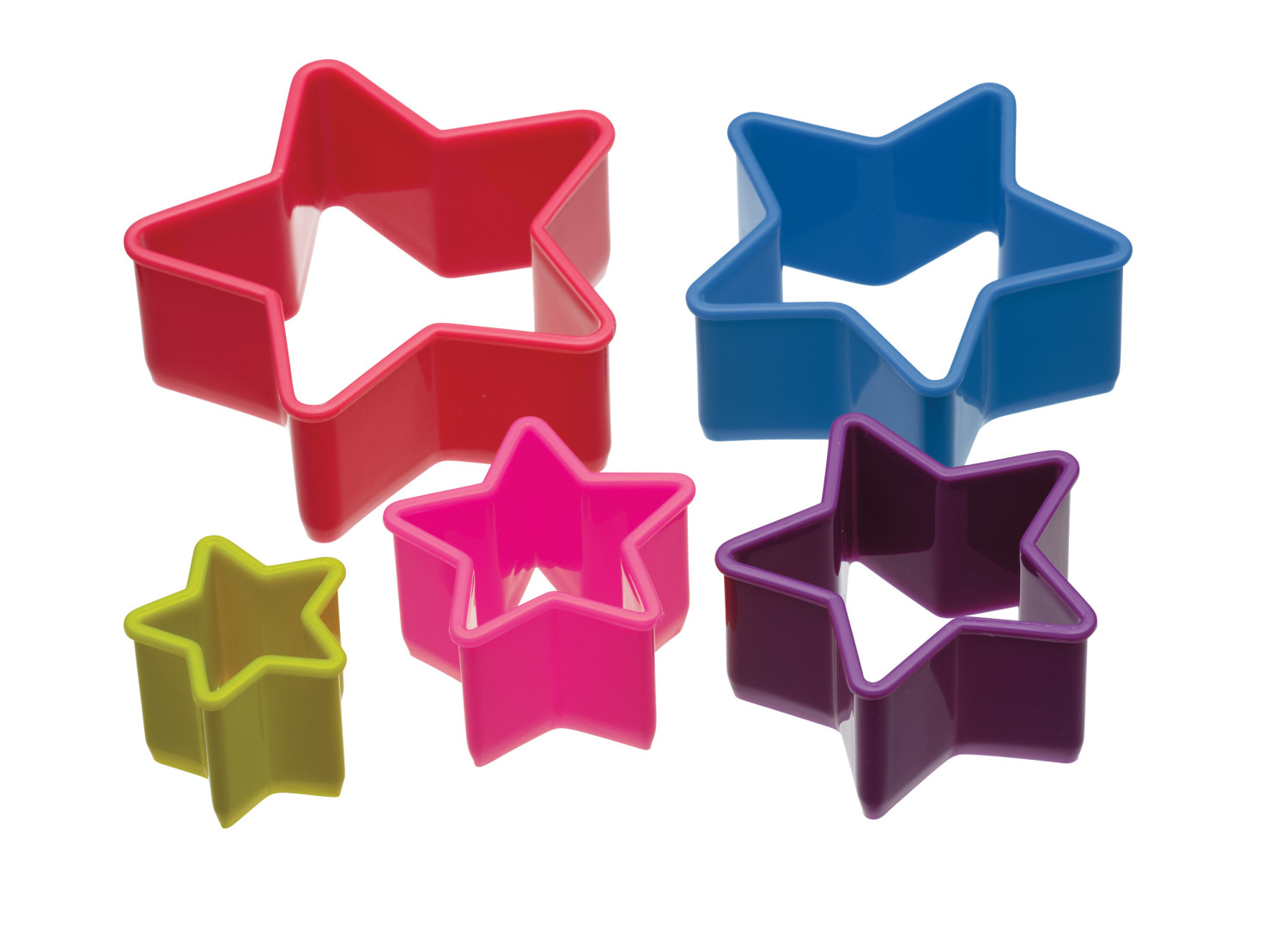 Colourworks Set of 5 Star Shaped Cookie Cutters Colourworks Set of 5 Star Shaped Cookie Cutters