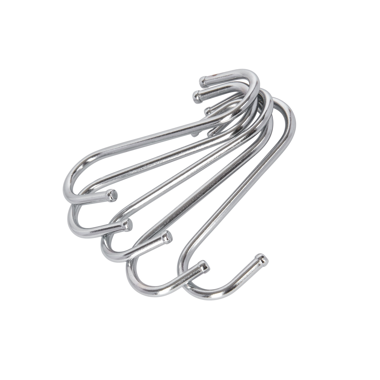 KitchenCraft Pack of Five 13cm Chrome Plated 'S' Hooks KitchenCraft Pack of Five 13cm Chrome Plated 'S' Hooks
