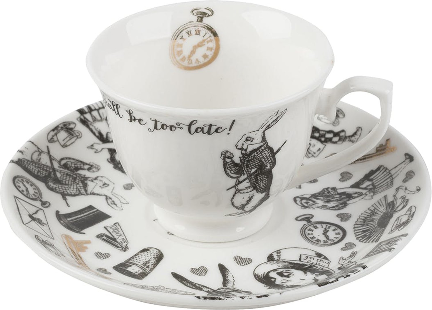 Victoria And Albert Alice In Wonderland Espresso Cup And Saucer Victoria And Albert Alice In Wonderland Espresso Cup And Saucer