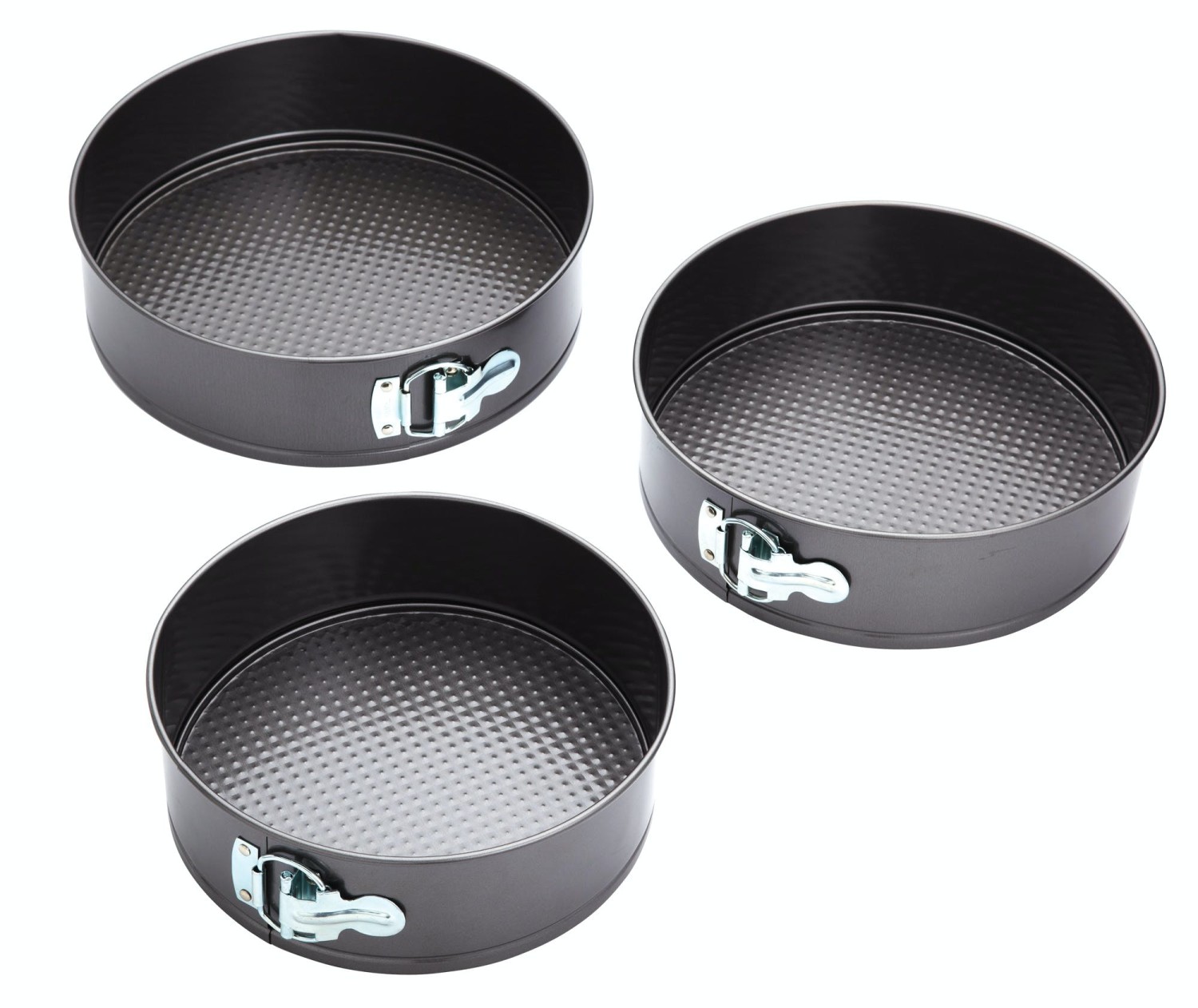 KitchenCraft Three Piece Non-Stick Spring Form Cake Tin Set KitchenCraft Three Piece Non-Stick Spring Form Cake Tin Set