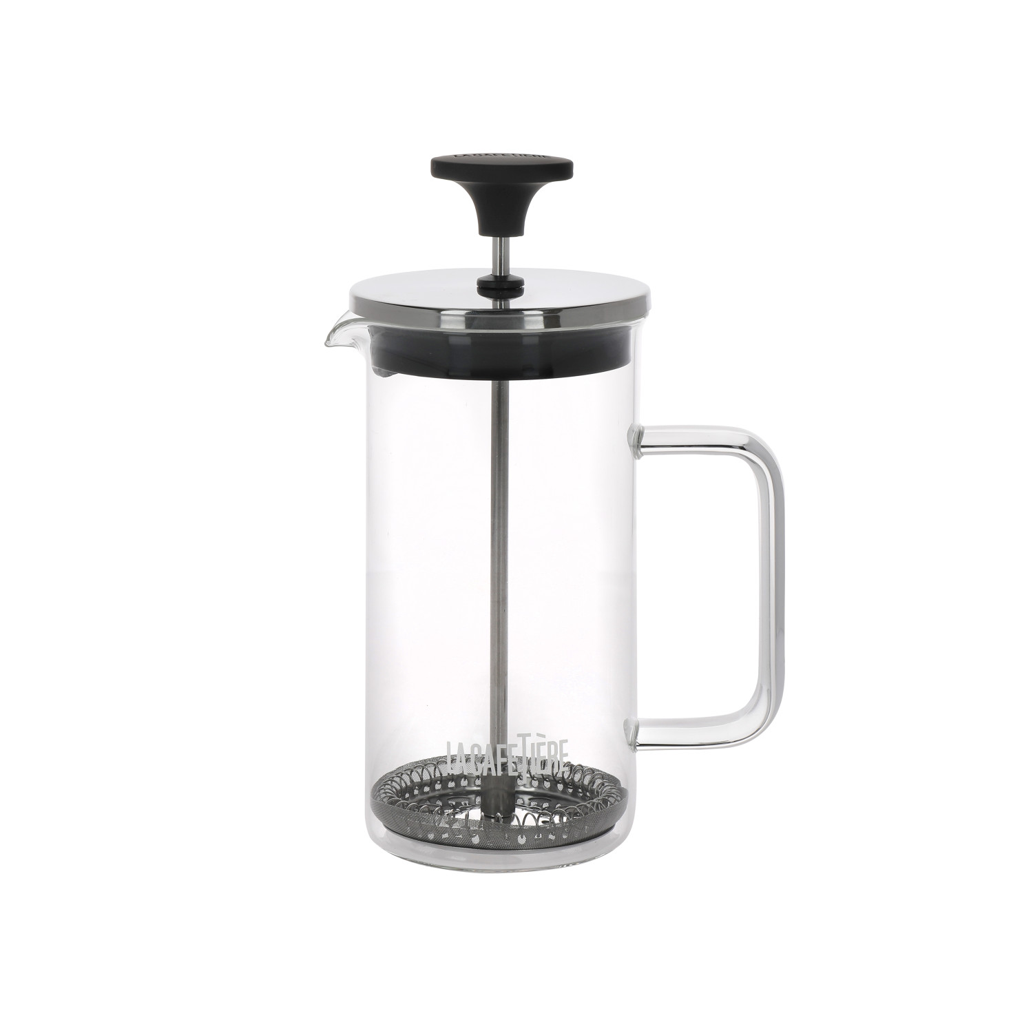 La Cafetière Glass Cafetiere, 3-Cup, Clear/Black La Cafetière Glass Cafetiere, 3-Cup, Clear/Black