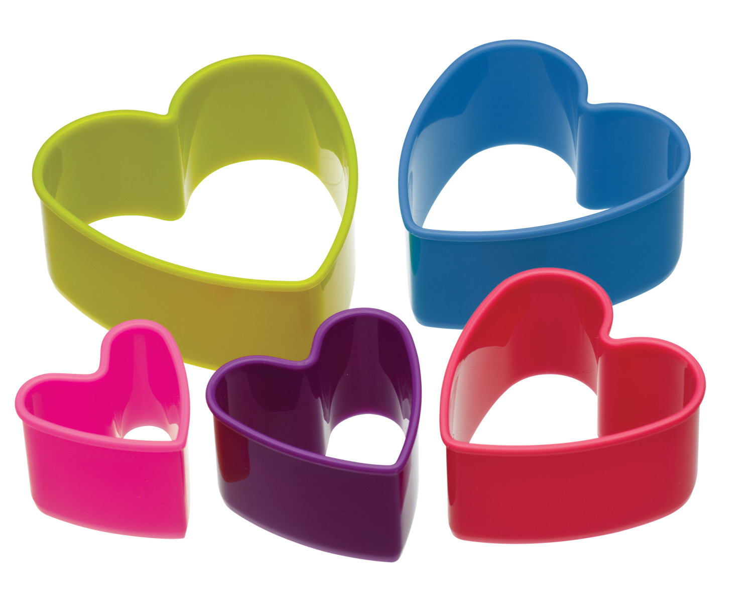 Colourworks Set of 5 Heart Cookie Cutters Colourworks Set of 5 Heart Cookie Cutters