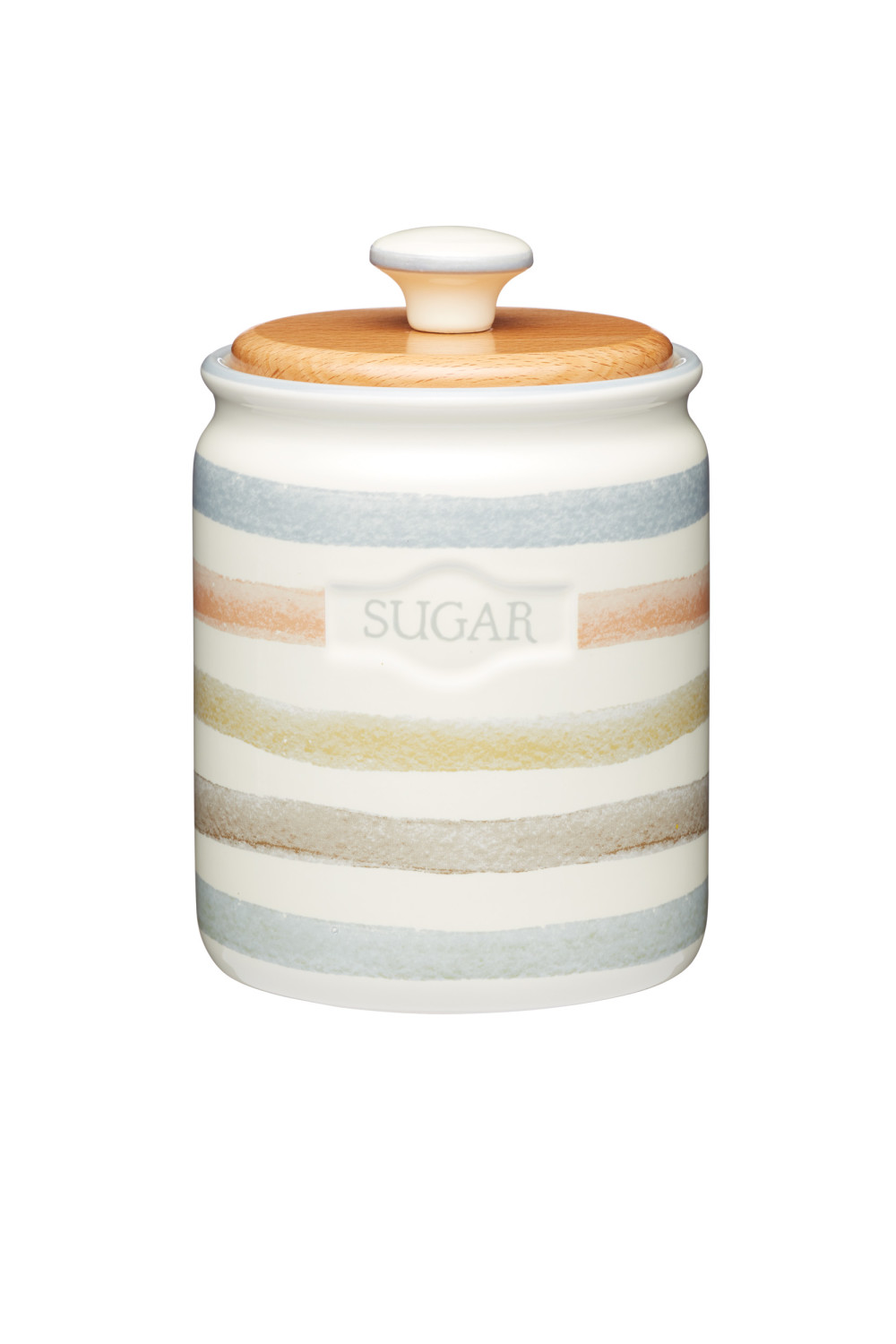 Classic Collection Striped Ceramic Sugar Container Classic Collection Striped Ceramic Sugar Container