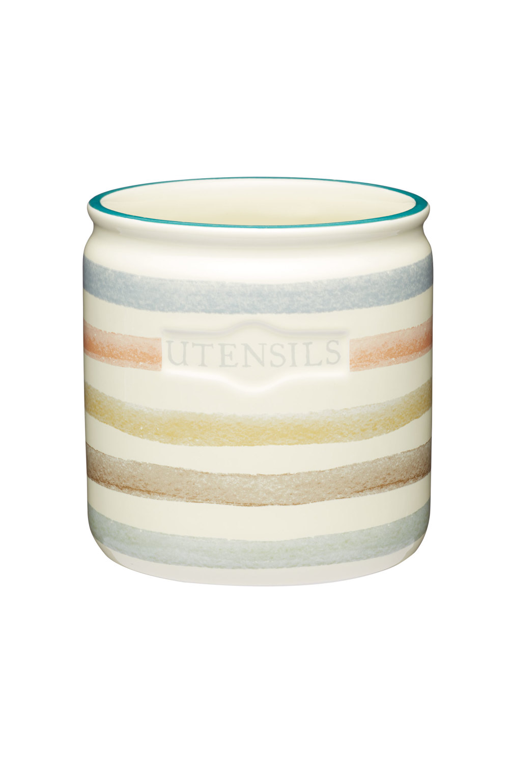Classic Collection Striped Ceramic Kitchen Utensil Holder Classic Collection Striped Ceramic Kitchen Utensil Holder