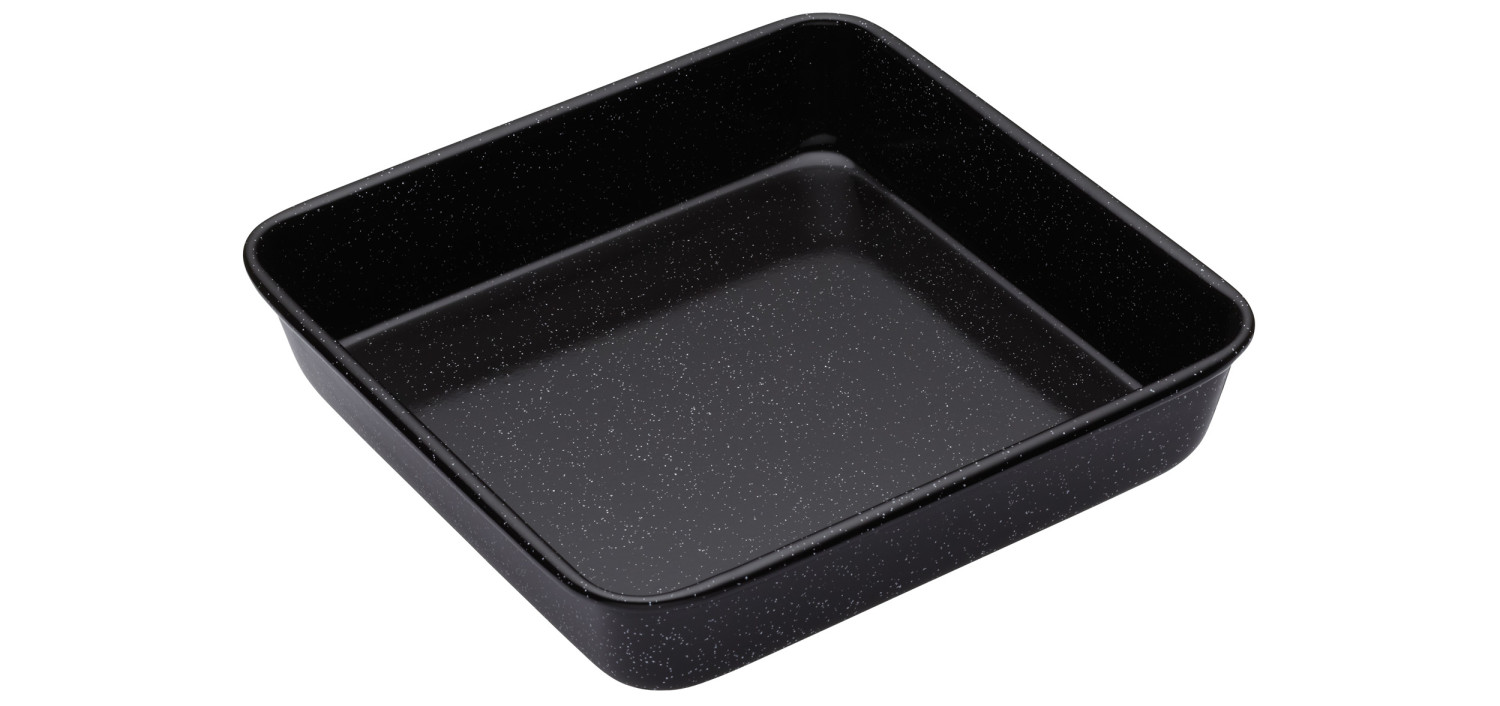 MasterClass Vitreous Enamel Square Pan, 23cm x 4cm