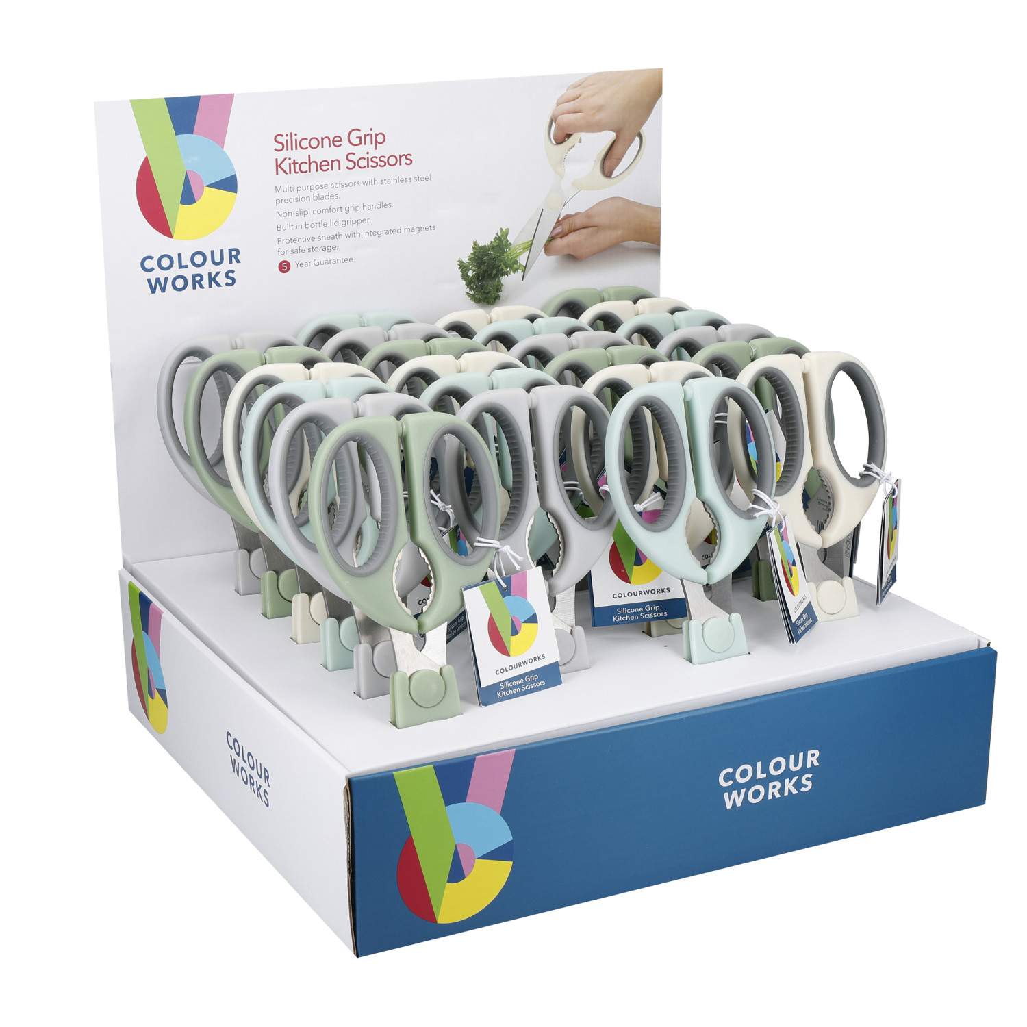 Colourworks Classics 22cm Multi-Purpose Kitchen Scissors - Display of 24 Colourworks Classics 22cm Multi-Purpose Kitchen Scissors - Display of 24
