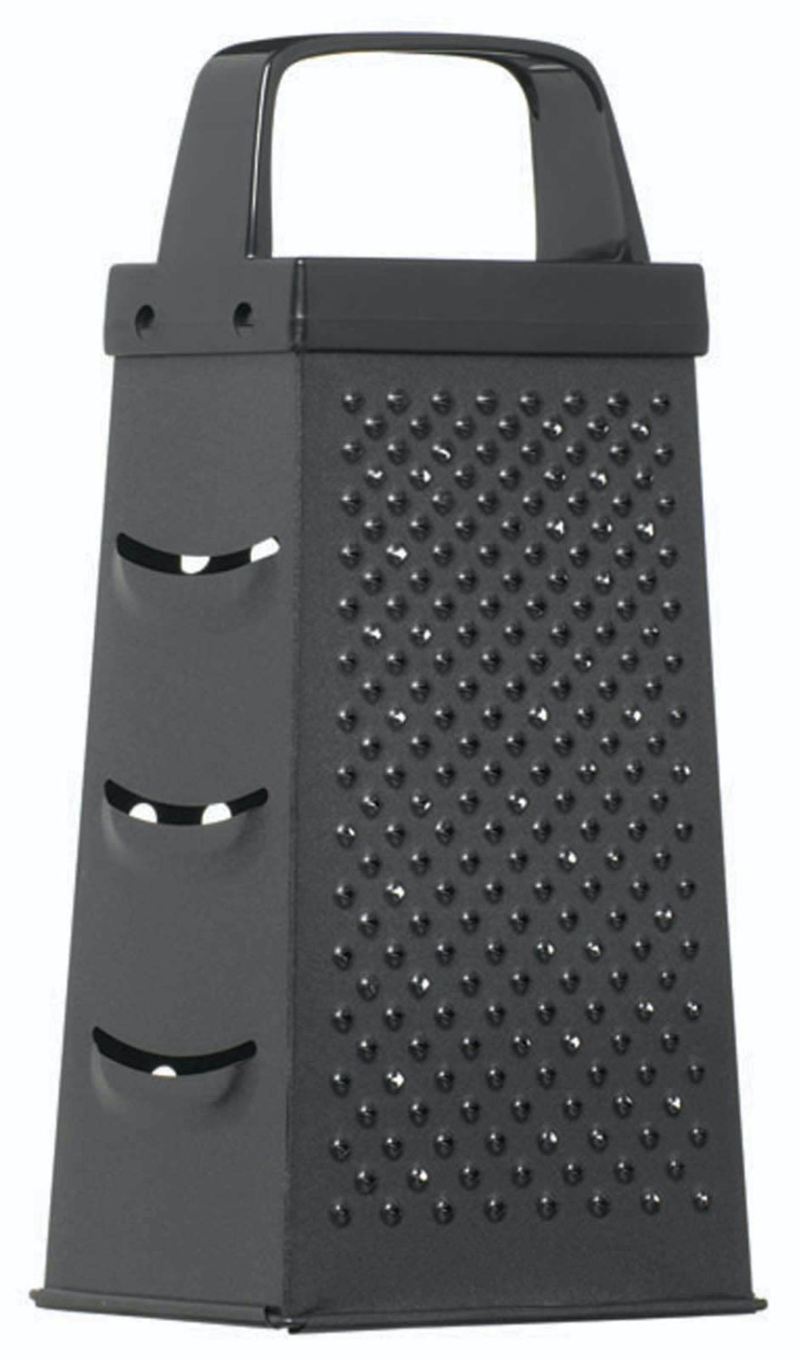 KitchenCraft Black Non-Stick 17cm Four Sided Box Grater KitchenCraft Black Non-Stick 17cm Four Sided Box Grater