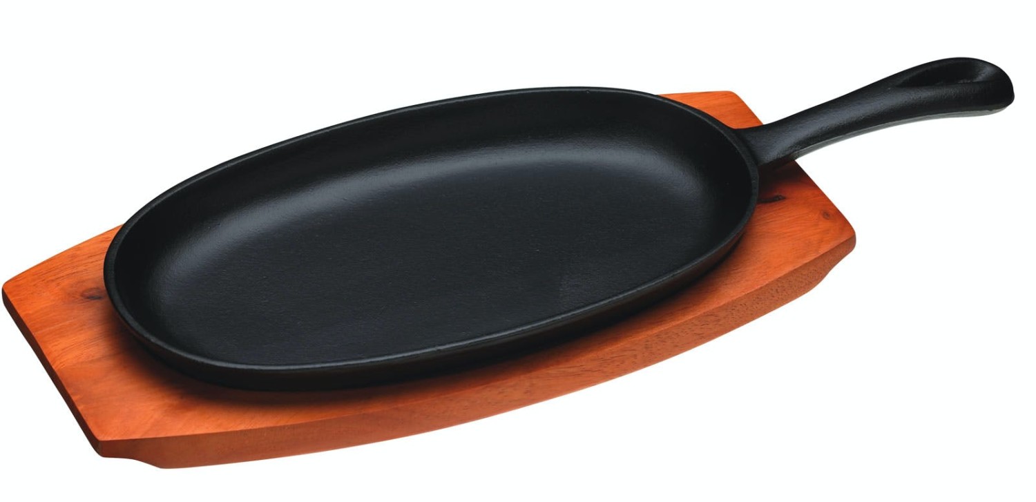 KitchenCraft World of Flavours Oriental Iron Sizzle Platter, Black, 36 x 14.5 x 3.5cm KitchenCraft World of Flavours Oriental Iron Sizzle Platter, Black, 36 x 14.5 x 3.5cm