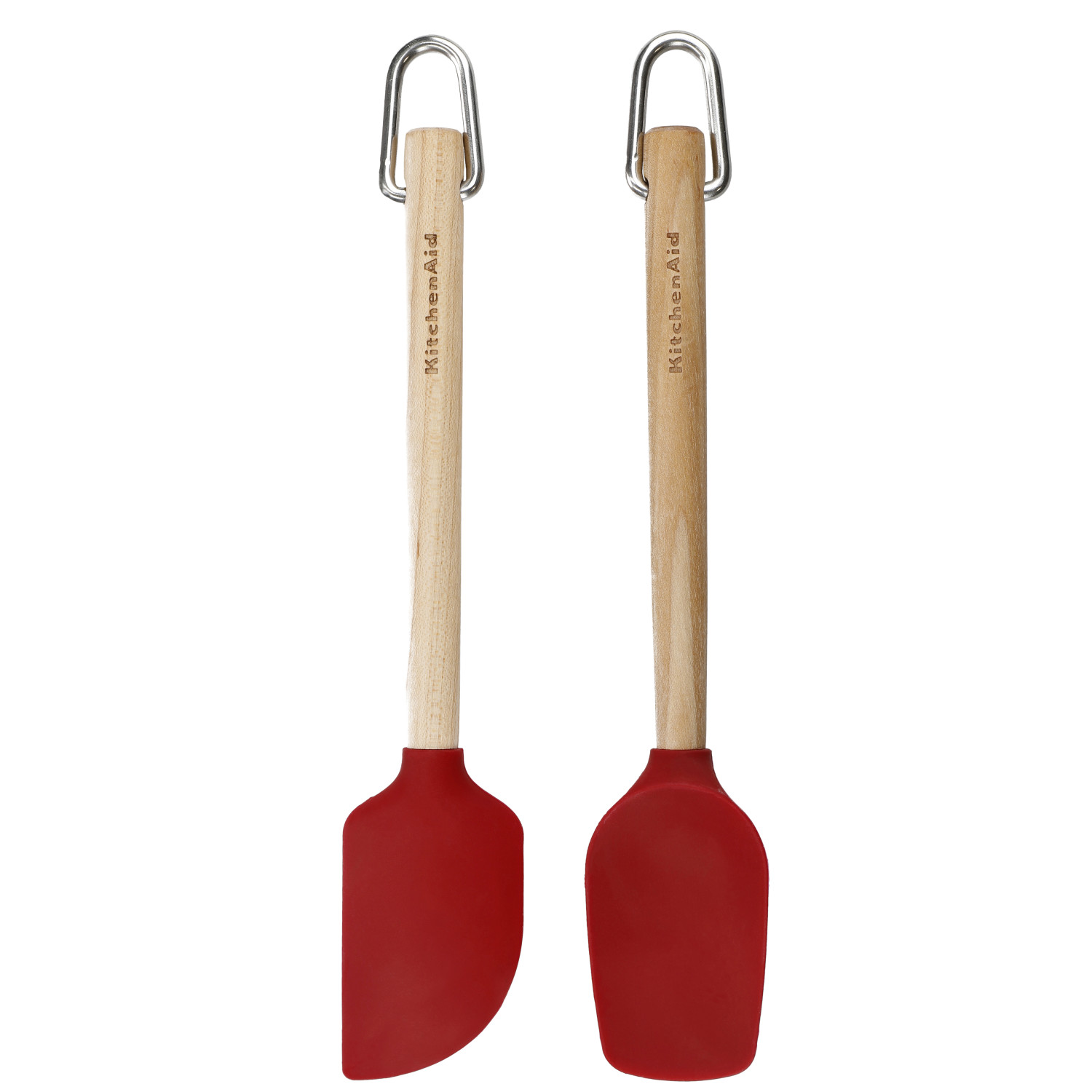 KitchenAid 2pc Mini Birchwood Spatulas Set - Empire Red KitchenAid 2pc Mini Birchwood Spatulas Set - Empire Red