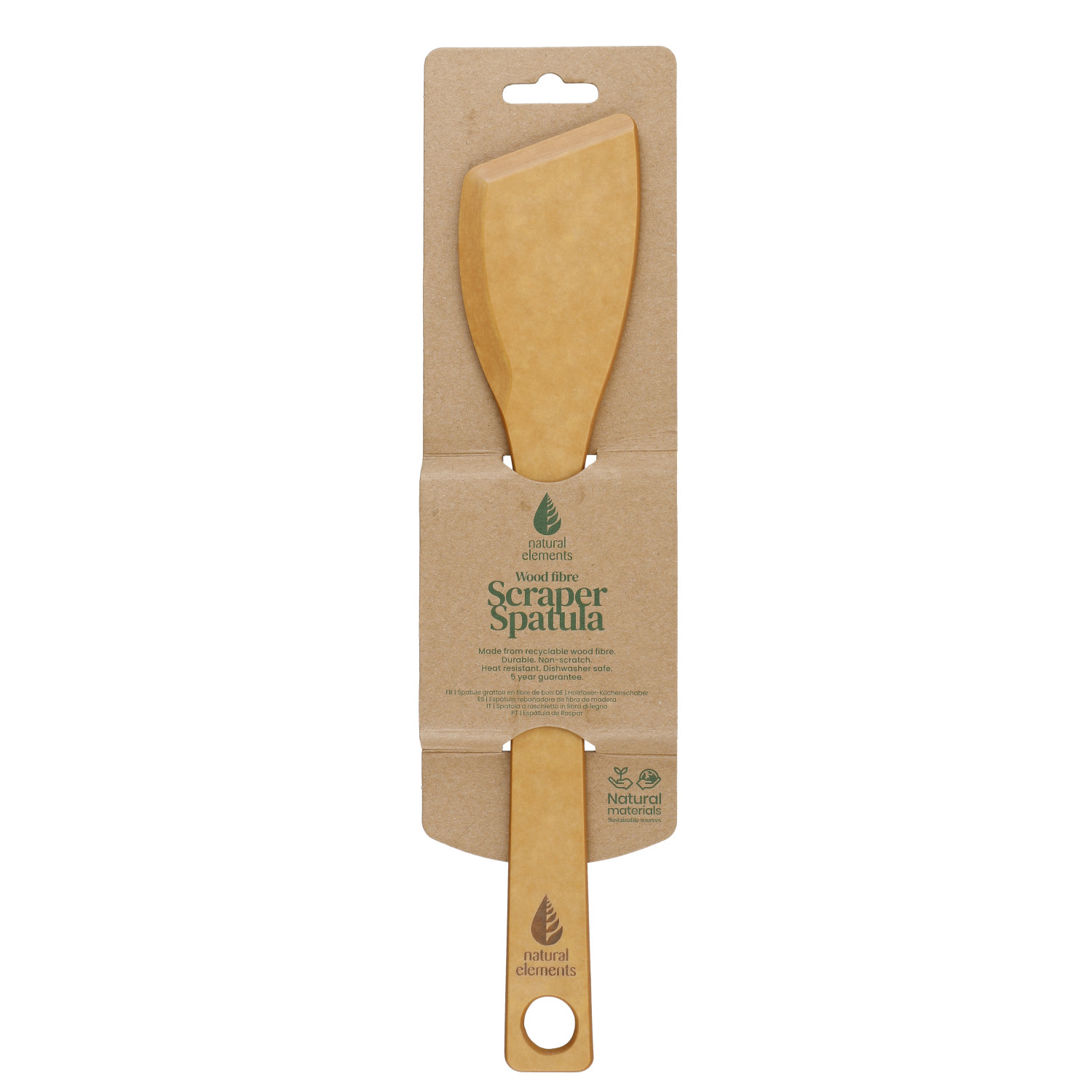Natural Elements Recycled Wood Fibre Scraper Spatula Natural Elements Recycled Wood Fibre Scraper Spatula