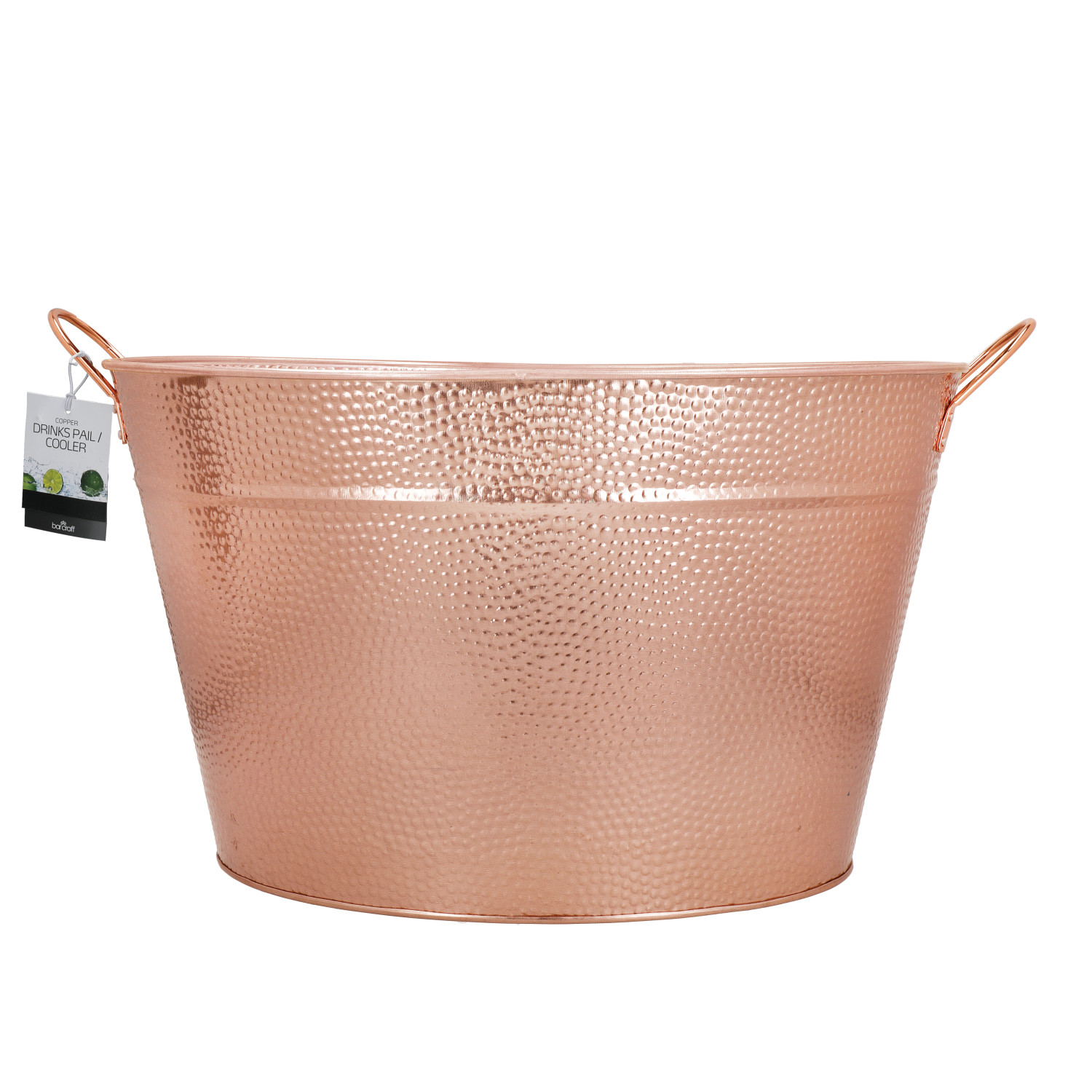BarCraft Hammered Champagne Pail with Copper Finish BarCraft Hammered Champagne Pail with Copper Finish