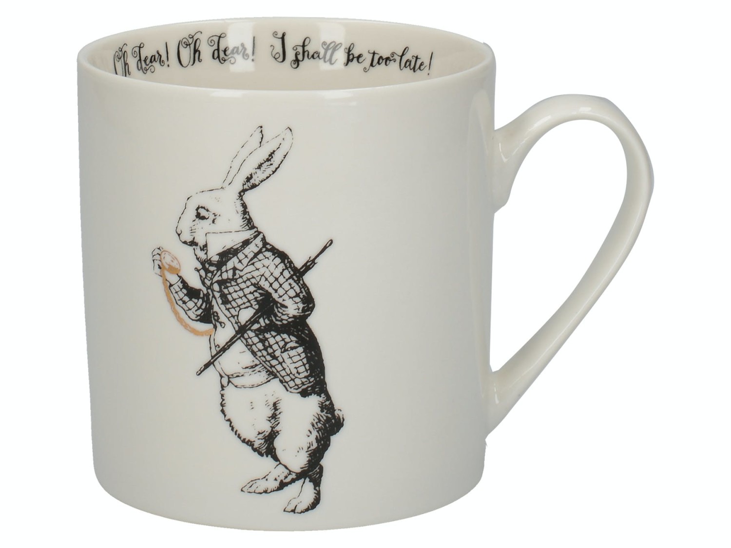 Victoria And Albert Alice In Wonderland White Rabbit Can Mug Victoria And Albert Alice In Wonderland White Rabbit Can Mug