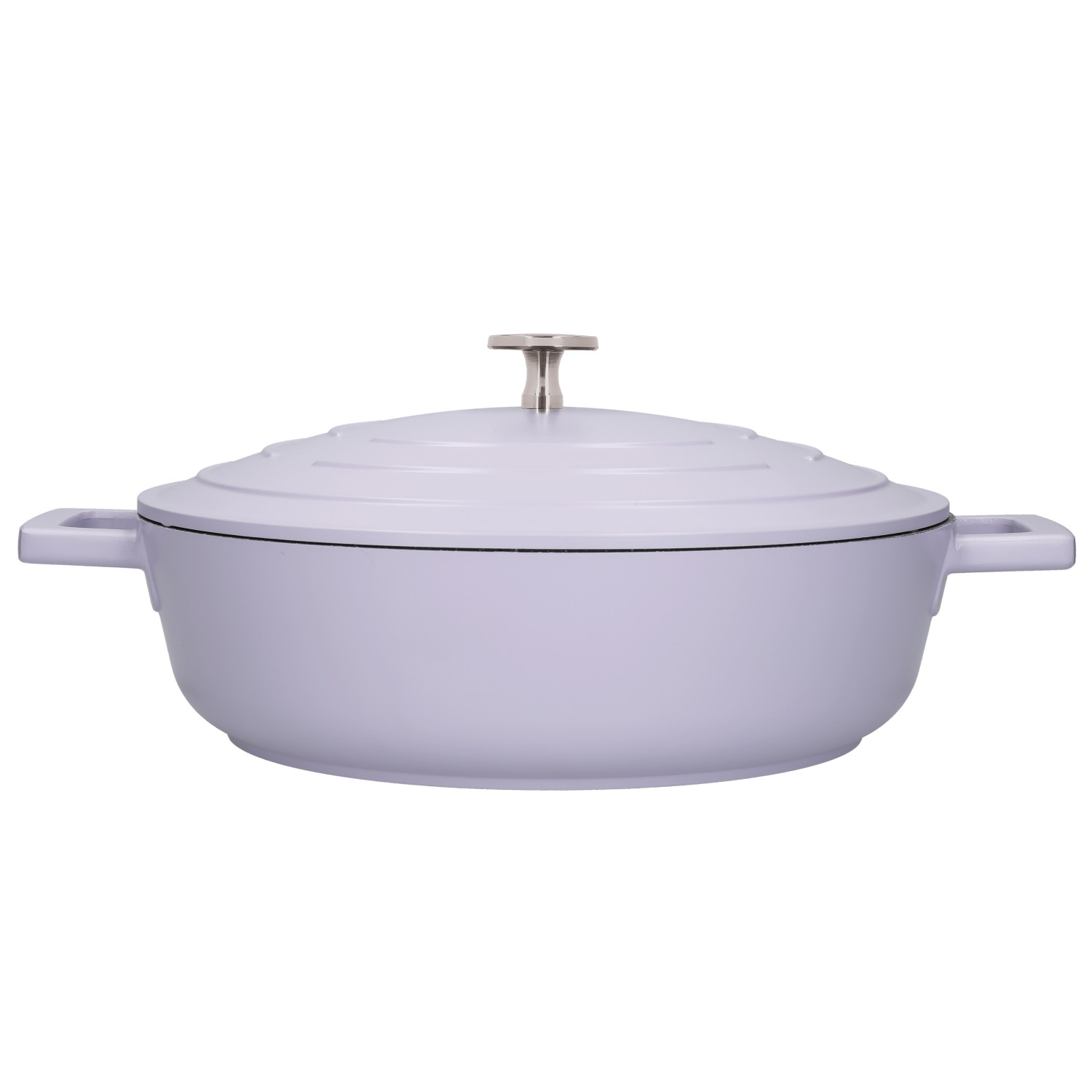 MasterClass Cast Aluminium Shallow Casserole Dish, 4L, Lavender MasterClass Cast Aluminium Shallow Casserole Dish, 4L, Lavender