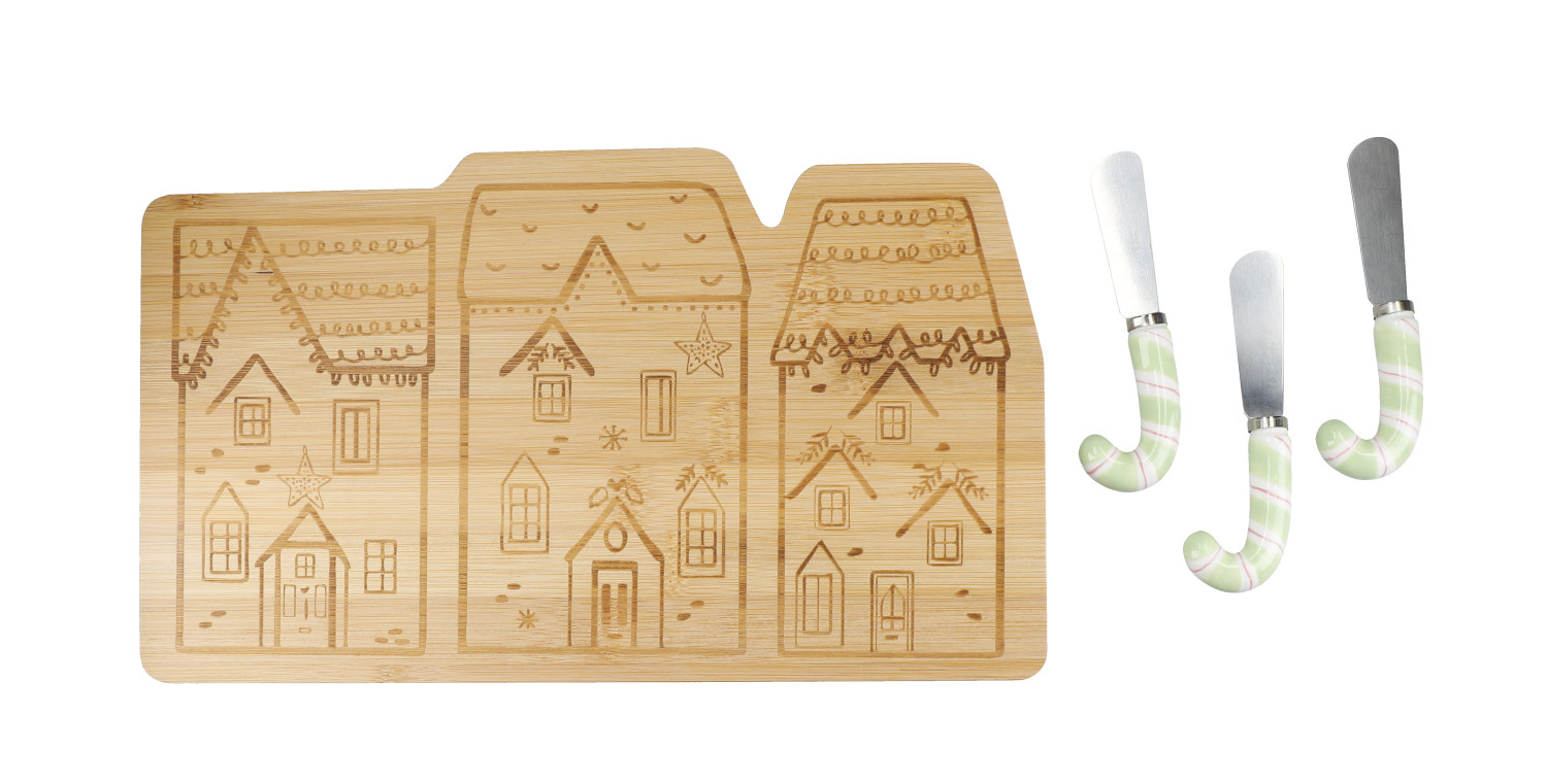 KitchenCraft The Nutcracker Collection Bamboo Cheese Serving Set KitchenCraft The Nutcracker Collection Bamboo Cheese Serving Set