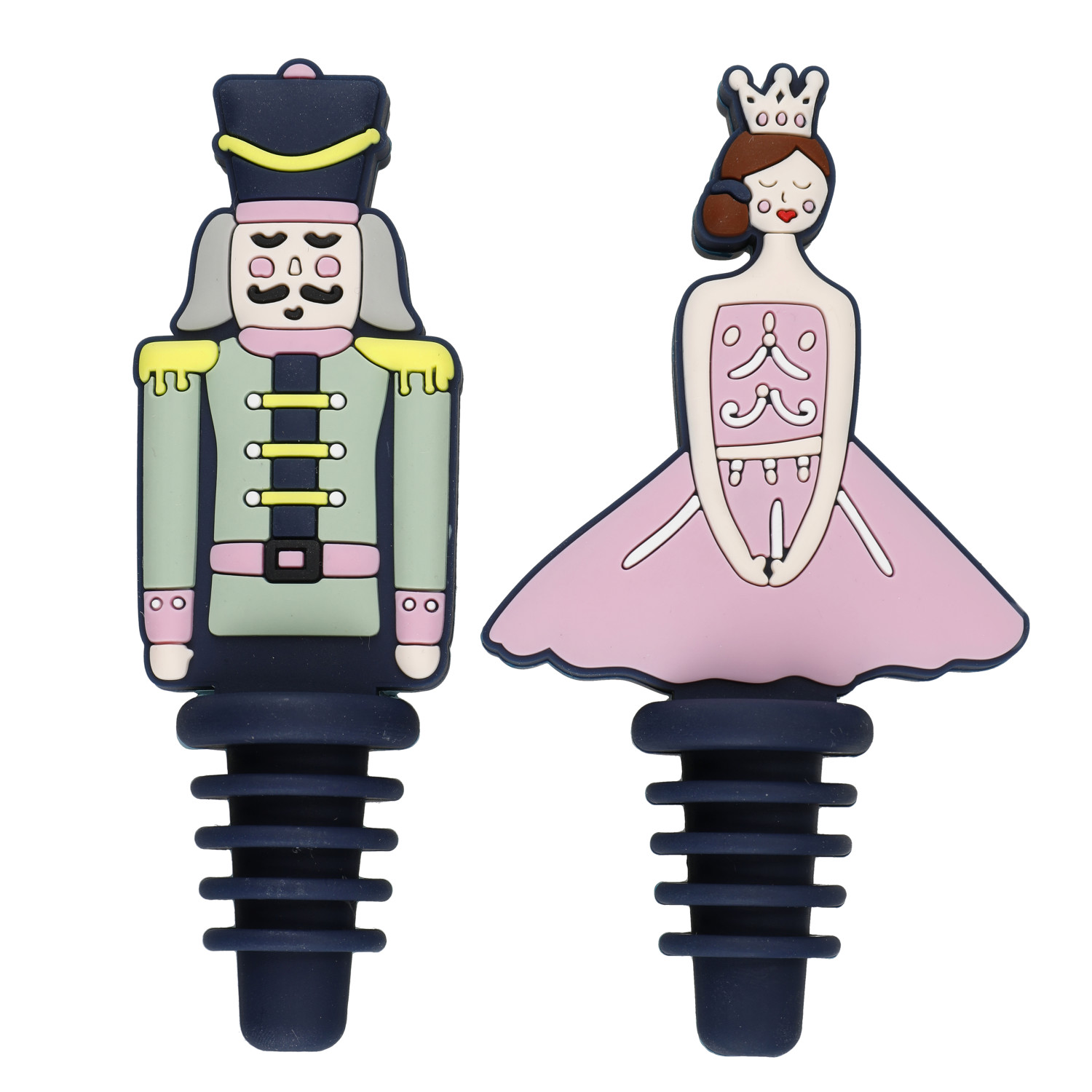 KitchenCraft The Nutcracker Collection Bottle Stoppers, Set of 2 KitchenCraft The Nutcracker Collection Bottle Stoppers, Set of 2